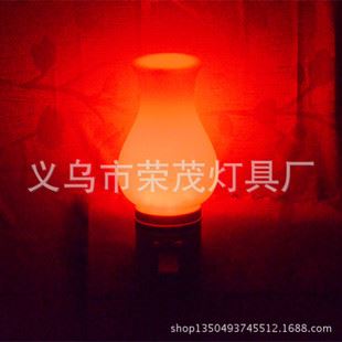 LED七彩插電小夜燈 新款LED彩色插電小夜燈 玉瓶花瓶小夜燈 節能創意禮品燈 廠家批發