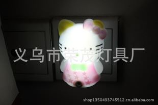 LED光控小夜燈 光控led小夜燈kt凱蒂貓卡通型 節(jié)能創(chuàng)意插電時尚新奇特 廠家批發(fā)