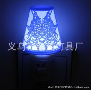 LED白光小夜燈 led小夜燈新款帶開關 節能創意插電小夜燈廠家批發雙魚款 雄興牌原始圖片2