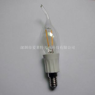 LED球泡 批發4W燈絲蠟燭燈 LED E14拉尾尖泡燈泡 代替鎢絲 球泡生產廠家原始圖片2