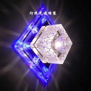 過道燈 時尚燈具 LED水晶過道走廊玄關(guān)門廳天花 輔助背景光 吸頂燈原始圖片3