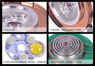 天花燈 新款gd LED射燈筒燈天花燈牛眼燈 3W5W7W水晶簡約燈具廠家直銷原始圖片3