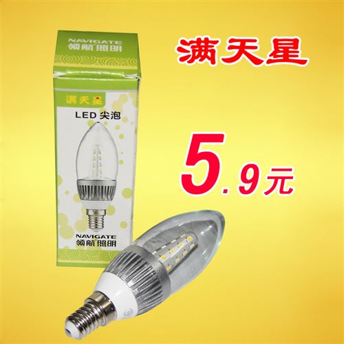 球泡燈 滿天星LED拉尾燈泡LED蠟燭燈泡E14 小螺口蠟燭燈原始圖片2