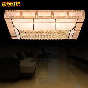 新品發布 古鎮廠家批發水晶燈 led吸頂燈長方形 現代簡約客廳水晶吸頂燈原始圖片2