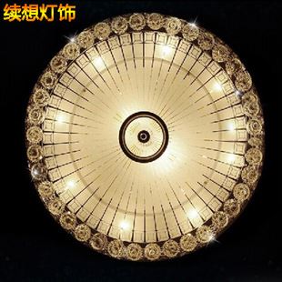 新品發(fā)布 續(xù)想 批發(fā)水晶燈 客廳 金色圓形led吸頂燈 現(xiàn)代簡(jiǎn)約型 古鎮(zhèn)廠家