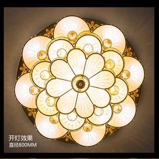 臥室吸頂燈 續(xù)想 簡(jiǎn)約圓形S金水晶客廳吸頂燈 奢華led水晶吸頂燈 新款燈具原始圖片3