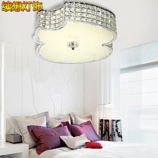 臥室吸頂燈 續(xù)想 圓形現(xiàn)代簡約風(fēng)格蘋果水晶燈 臥室led房間燈 led貼片水晶燈原始圖片3