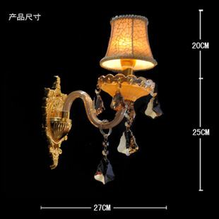 壁燈 歐式客廳雙頭gd蠟燭壁燈 臥室奢華水晶床頭壁燈 gd酒店客房燈原始圖片3