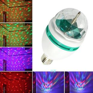 七彩水晶魔球 激光燈LED 舞臺燈 水晶魔球燈KTV舞廳閃光燈七彩旋轉(zhuǎn)搖頭燈光原始圖片2