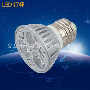 本周新品 LED燈杯 3W壓鑄車鋁燈杯 E27螺口白/黃/紅/綠彩光燈杯原始圖片2