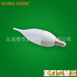 節惠LED LED蠟燭燈 LED蠟燭燈泡E14燈泡尖泡 塑料蠟燭燈拉尾原始圖片2