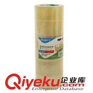 膠帶/膠帶座/票夾 廣博 透明封箱膠帶55mm*100y 批發(fā)膠布 粘性強(qiáng)打包6個(gè)裝FX-25