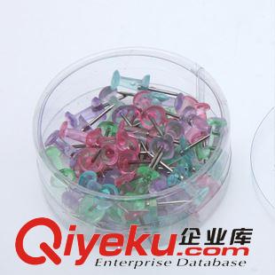 桌面 廣博 圖釘盒裝彩色透明韓版裝飾工字釘按釘辦公會(huì)展35枚ZD7866原始圖片3