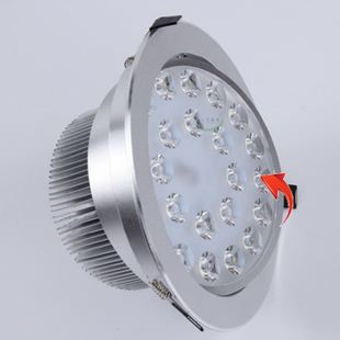 天花燈 21w24wLED天花燈筒燈高光砂銀開(kāi)孔165MM220v12v24v48v聚光射燈原始圖片2