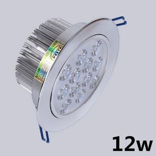 天花燈 9w12wLED天花燈筒燈高光砂銀開(kāi)孔115MM220v12v24v48v聚光射燈