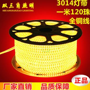 220v軟燈帶 廠家供應(yīng) LED3014燈帶 銅板銅芯燈帶 超亮SMD貼片光 超越5050防水