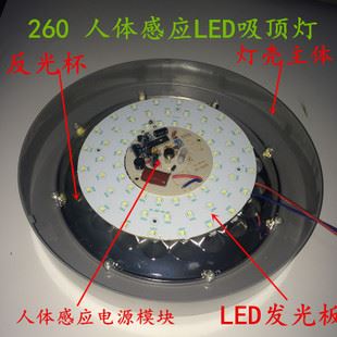 人體感應燈具 10寸感應燈 LED人體感應吸頂燈 5W Φ260