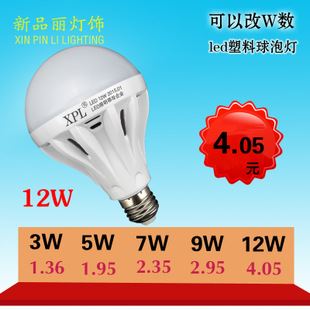 LED球泡燈 廠家批發供應LED球泡燈 12W 15W 18W塑料球泡燈 E27LED節能燈泡