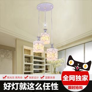 新品速遞 新款現(xiàn)代簡(jiǎn)約吊燈客廳餐廳燈吊燈三頭吧臺(tái)燈玻璃三頭餐吊燈YL822原始圖片2