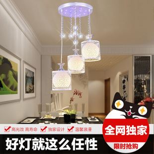 新品速递 新款现代简约吊灯客厅餐厅灯吊灯三头吧台灯玻璃三头餐吊灯YL802原始图片2