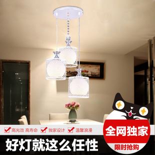 新品速递 新款现代简约吊灯客厅餐厅灯吊灯三头吧台灯玻璃三头餐吊灯YL802原始图片3