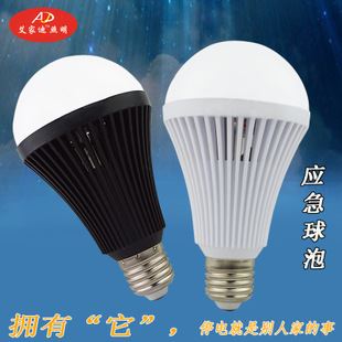 LED球泡 LED應(yīng)急球泡擺地?cái)傄古艡n停電節(jié)能戶外E27充電5w7w照明球泡