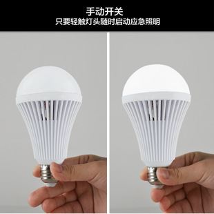 LED球泡 LED應(yīng)急球泡擺地?cái)傄古艡n停電節(jié)能戶外E27充電5w7w照明球泡