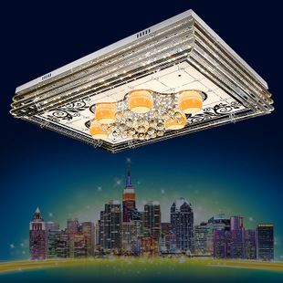 客廳方形水晶燈 LED水晶吸頂燈客廳臥室餐廳書房平板燈面板燈燈具 方形水晶燈8501