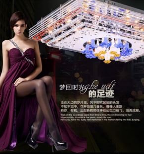 客廳方形水晶燈 供應(yīng)現(xiàn)代LED客廳吸頂水晶燈時尚臥室家居燈具 臥室吸頂燈批發(fā)9003原始圖片3