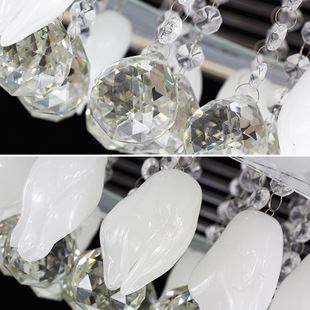 客廳方形水晶燈 現代LED吸頂燈 現代時尚客廳家居燈具 家用led燈具燈飾廠家7507原始圖片3