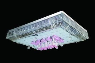 客廳方形水晶燈 LED水晶客廳臥室書房平板燈面板燈燈具 吸頂燈 方形水晶燈9506B原始圖片3