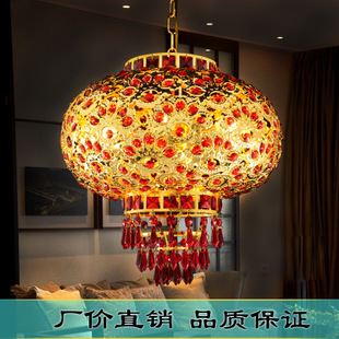 淘寶一件代發(fā) led燈籠 紅色喜慶旋轉(zhuǎn)水晶燈籠家居場所酒店大堂家庭陽臺大門燈籠