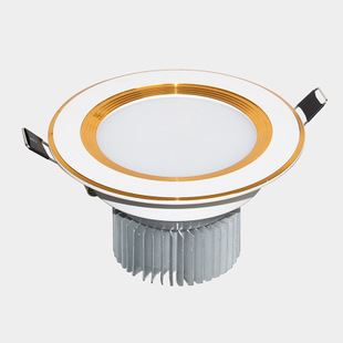 LED天花燈/筒燈 全白金邊銀邊LED變光筒燈 恒流帶IC超薄開孔筒燈燈具【BGTD-001】原始圖片2
