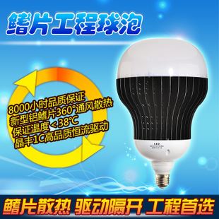 球泡燈 工程球泡LED 超市 大排檔 燈泡  鰭片LED 20W 40W 60W 大球泡燈