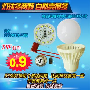 球泡燈 LED套件  led球泡 球泡燈 節(jié)能燈 塑膠球泡 lED球泡套件 廠家