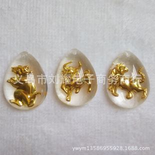 熱銷新品 水晶鑲金吊墜十二生肖觀音佛火爆熱銷送廣告錄音原始圖片2