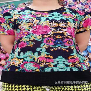 服裝 2015年新款媽媽裝春裝短袖T恤 農村地攤中老年女裝低價貨源