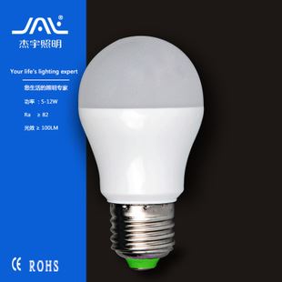 店鋪主推款 2015新款led球泡燈 E27 LED光源 塑包鋁球泡W高品質(zhì) led燈泡tj原始圖片2