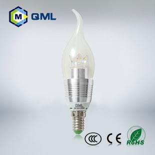 LED尖泡 廠家直銷LED 3W 蠟燭燈5W拉尾吊燈專用E14 LED寶塔尖泡燈批發(fā)