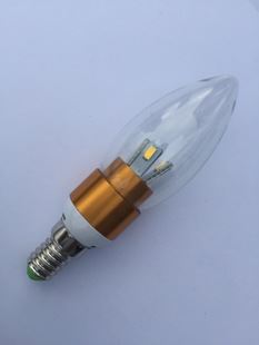 LED球泡燈 3w廠價(jià)直銷led球泡燈 e27節(jié)能使用LED燈泡 三叉尖泡拉尾蠟燭燈