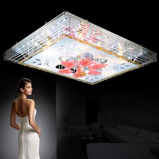 客廳 客廳燈led水晶燈現代簡約吸頂燈臥室燈長方形燈具8601廠家批發