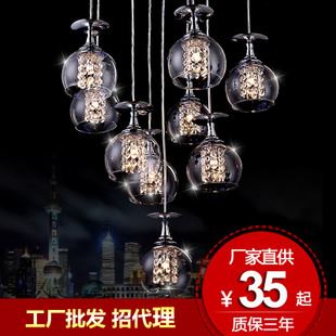 餐廳 LED水晶燈 酒杯吊燈 餐廳燈 餐吊燈 吧臺燈廠家批發8818