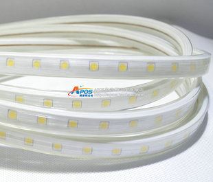 精品/新品推荐 厂家专利TPU防硫化暖白光LED5050-60灯LED软灯带220v 三芯片高亮