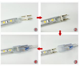 LED燈帶控制器 供應(yīng)220v燈帶電源 5050貼片燈帶專用插頭 防水高壓LED燈帶配件