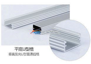LED燈具配件 LED硬燈條反光V型鋁槽三角穿線管90度拐角帶PC罩平底U型槽配件原始圖片3