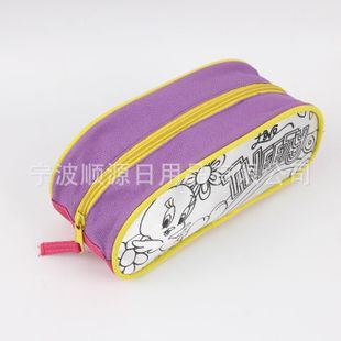 兒童學(xué)生用品 廠家直批2015年時(shí)尚筆袋 學(xué)生帆布鉛筆袋卡通創(chuàng)意鉛筆袋DIY