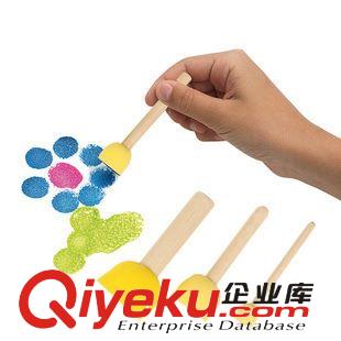 海綿印章/滾輪套 DIY 兒童繪畫 海綿印章 木棒海棉 海棉刷  圓形印章 4只套裝
