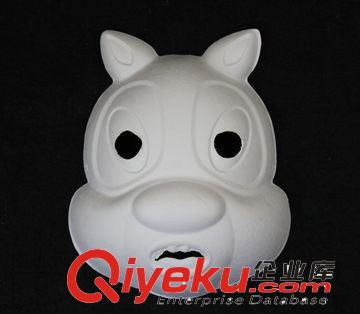 臉譜/DIY手繪白模 45g舞會白色手繪面具 DIY環保紙漿面具  松鼠