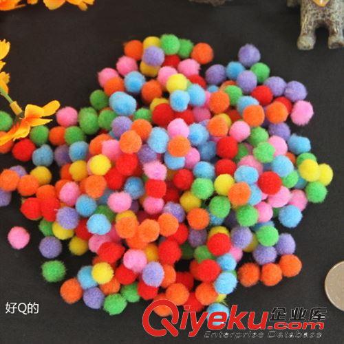 毛根/毛球/羽毛 1cm 藝術(shù) 毛球 幼兒園 DIY手工材料 （200個/包）原始圖片3