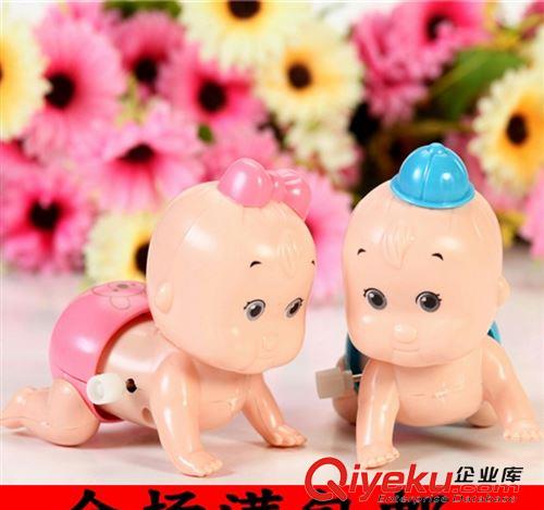 【贈(zèng)品促銷專區(qū)】 中國(guó)義烏可愛嬰兒上鏈卡通爬娃娃批發(fā)廠家 地?cái)偼婢咴紙D片2